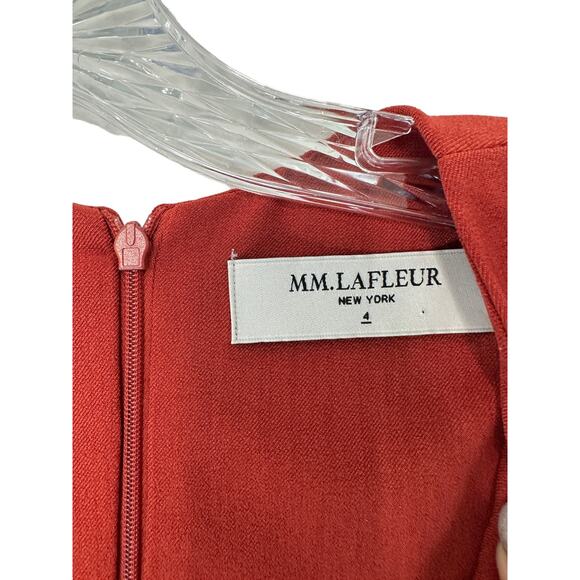 M.M. Lafleur Chili Flake Career Business Office The Annie Sheath Dress Size 4 - Picture 3 of 11